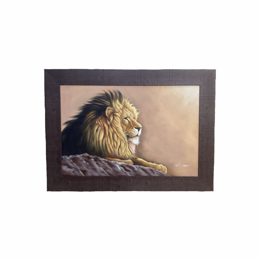 85667 (8442-38) Framed Lion Painting 44x32