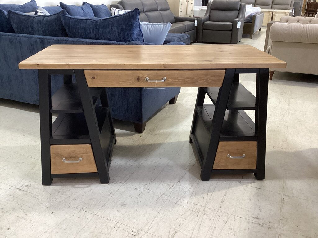 85692 - Two Tone Wood Desk 55x24x30