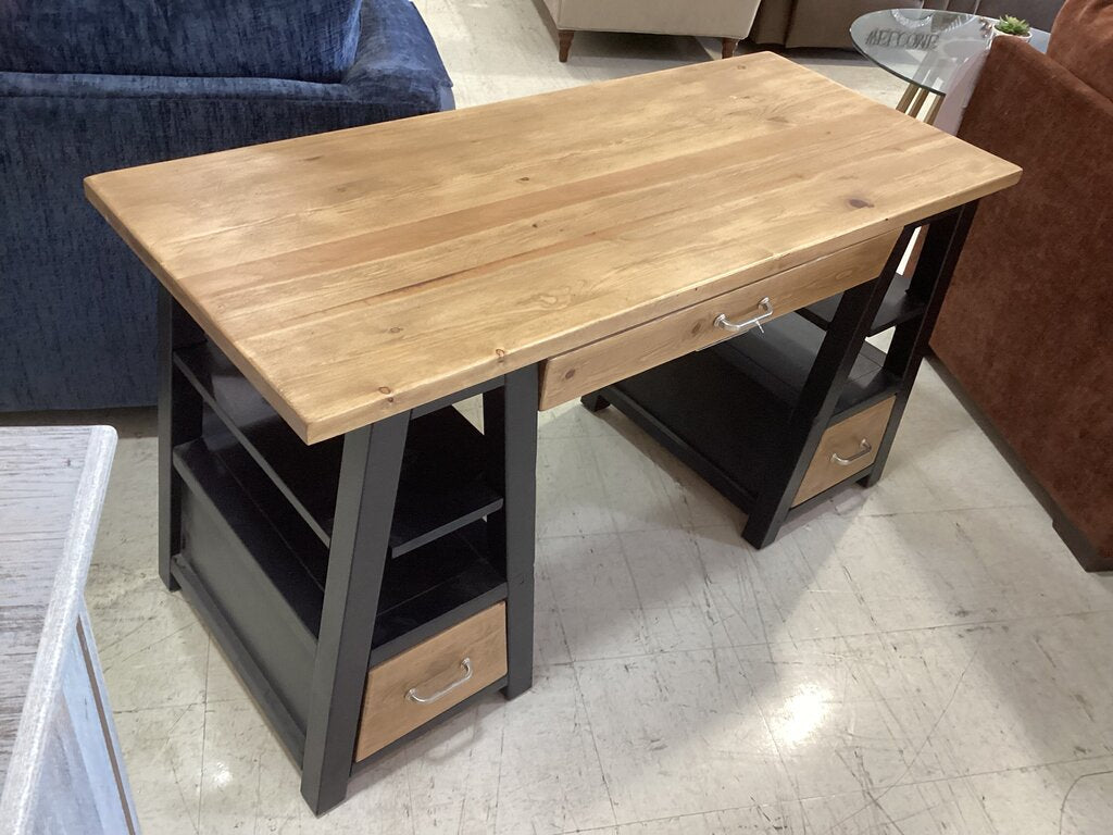 85692 - Two Tone Wood Desk 55x24x30