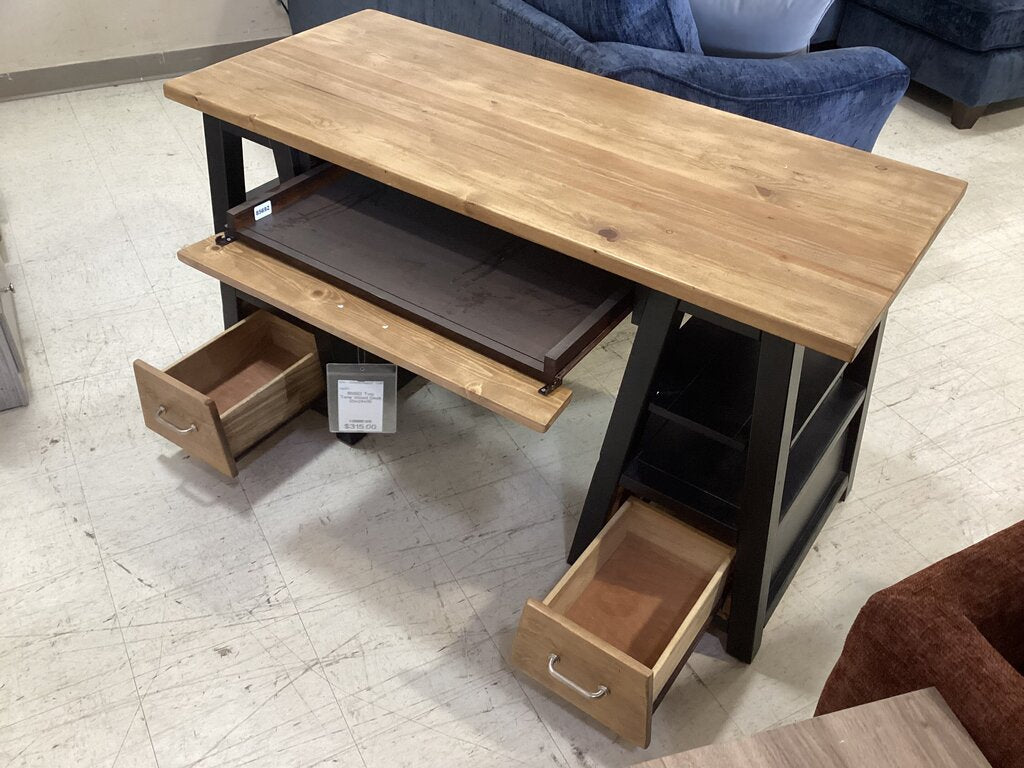 85692 - Two Tone Wood Desk 55x24x30