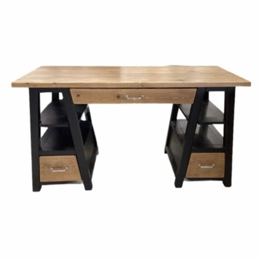 85692 - Two Tone Wood Desk 55x24x30