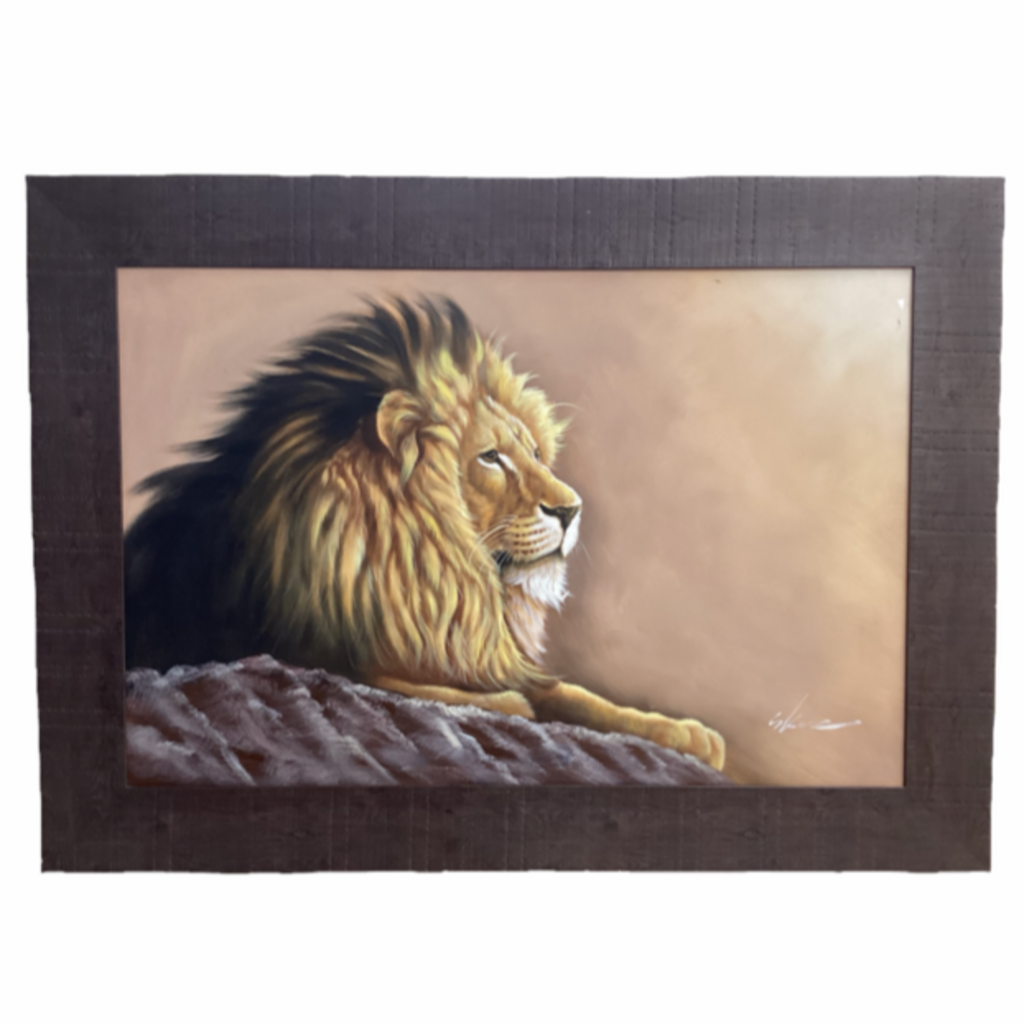 85667 (8442-38) Framed Lion Painting 44x32