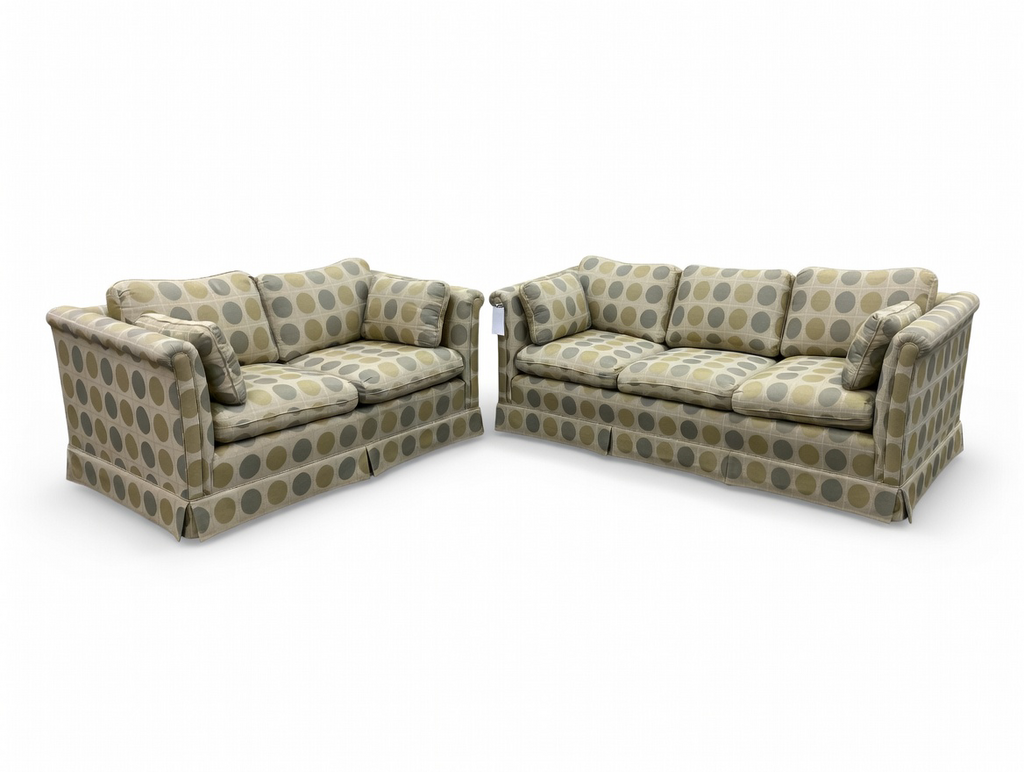 85647 - Reupholstered Sleeper Sofa and Loveseat (83x33x27)(61x33x27)