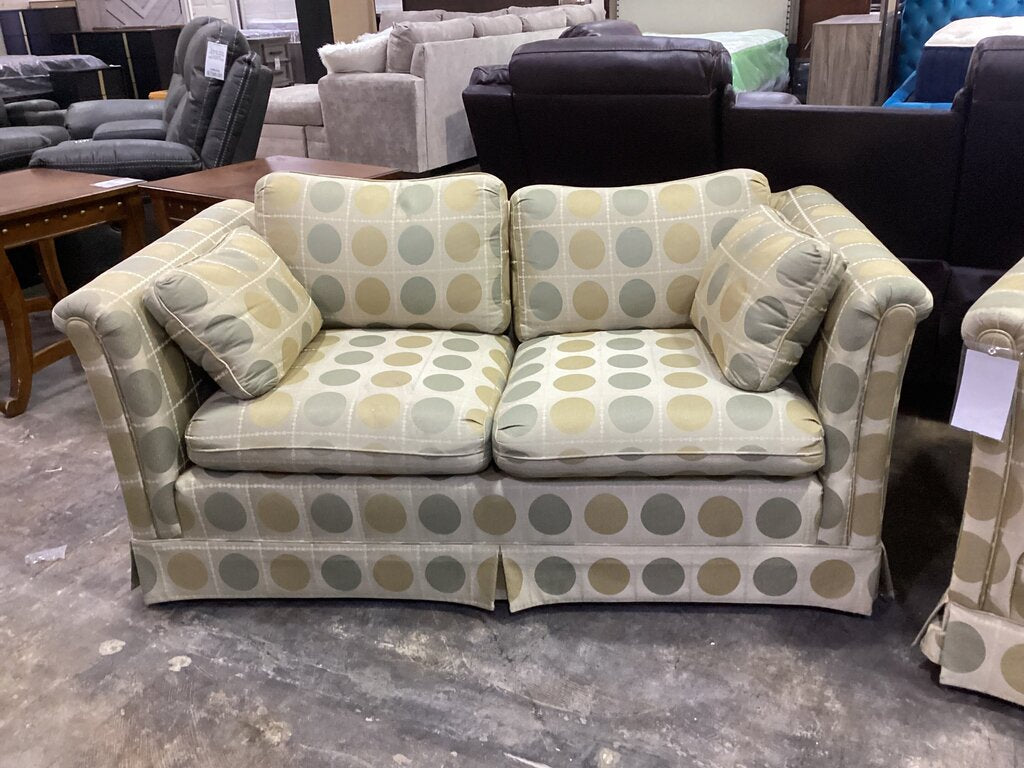 85647 - Reupholstered Sleeper Sofa and Loveseat (83x33x27)(61x33x27)