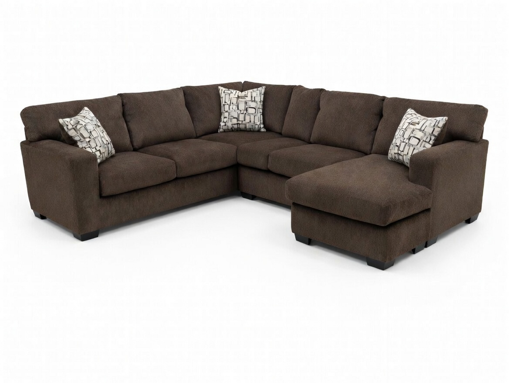 Greenland Brown NEW 2pc Sectional RSFC 135x100/64x39 (610/30)
