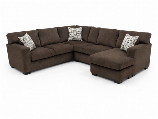 Greenland Brown NEW 2pc Sectional RSFC 135x100/64x39 (610/30)