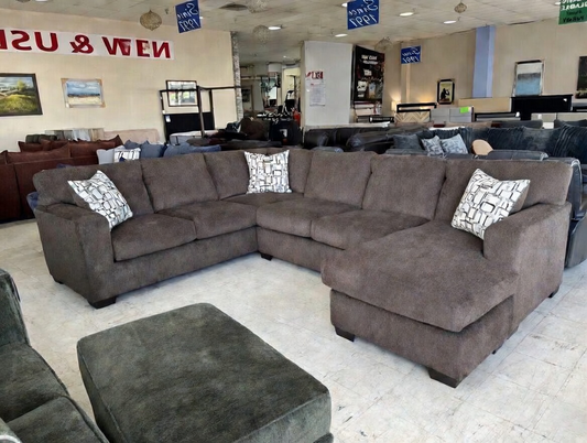 Greenland Brown NEW 2pc Sectional RSFC 135x100/64x39 (610/30)