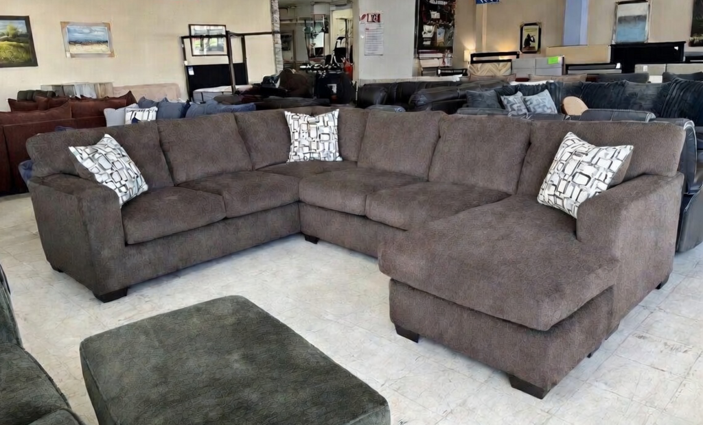 Greenland Brown NEW 2pc Sectional RSFC 135x100/64x39 (610/30)