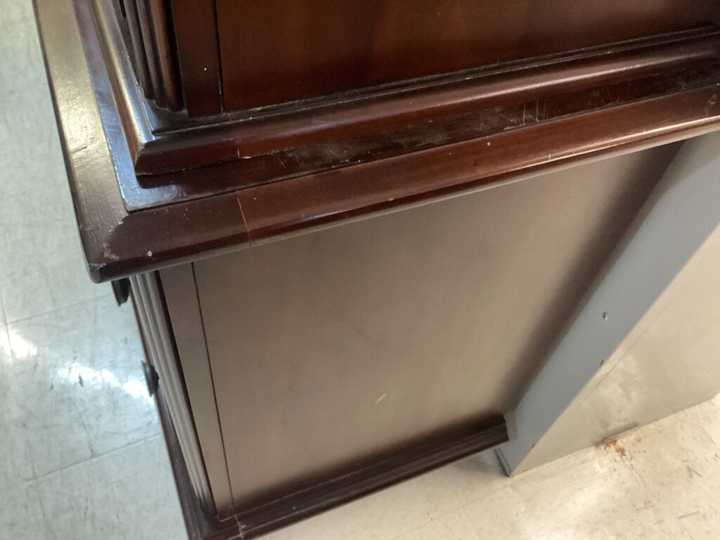 85718 - Wooden 6 Drawer 2pc Highboy Chest 41x18x63