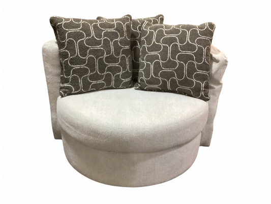 85729 Ashley Padova Ivory Swivel Chair 51x51x32