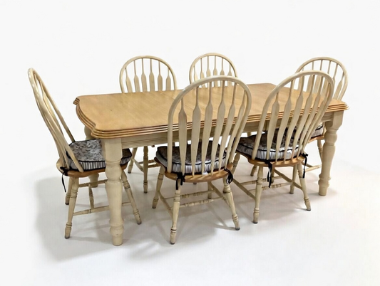 85750 Farmhouse 7 Pc Dining Set 41x56-74x31
