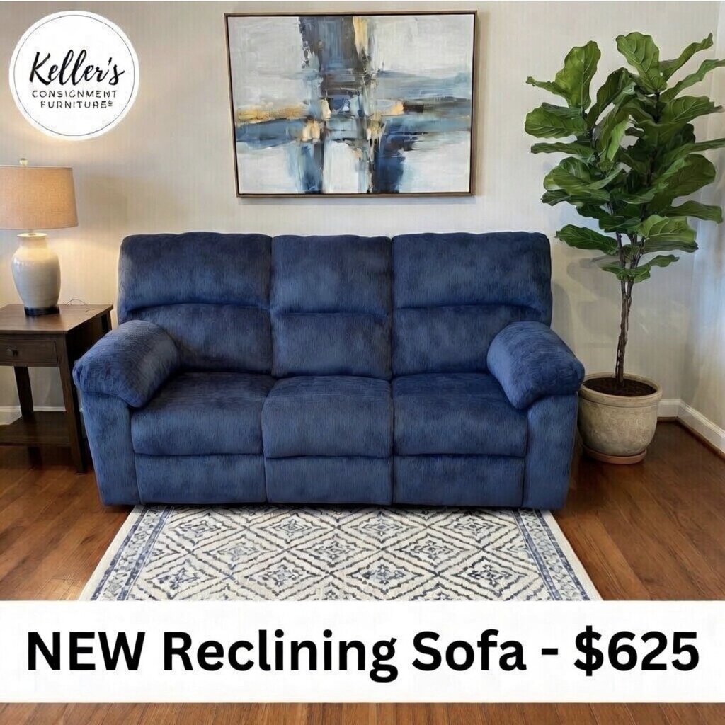 Wow Navy NEW Reclining Sofa 89x34x41 (1403)