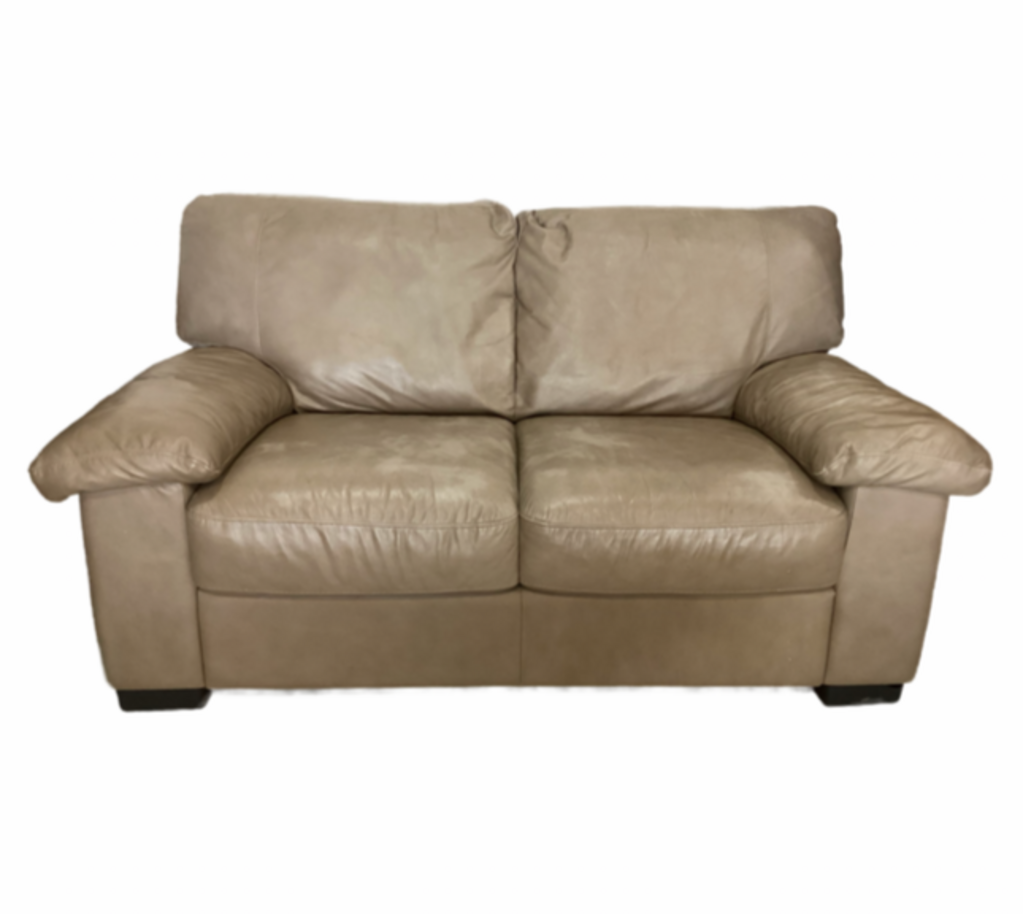 85776 (8539-1) Tan Leather Loveseat 65x37x34
