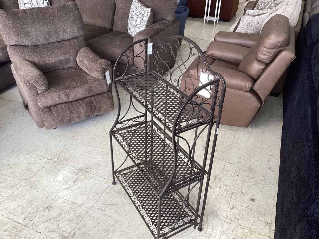 85781 - Folding 3 Tier Bakers Rack Plant Stand 27x14x49