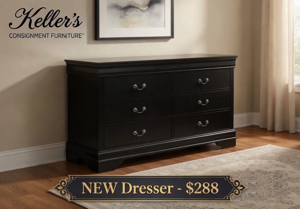 LP Black NEW Dresser 58x16x33 (119294)