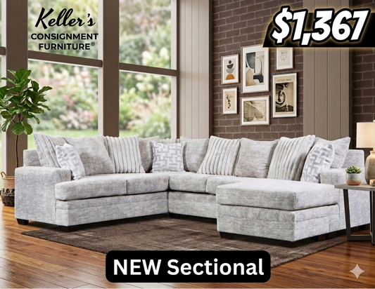 Galactic Oyster NEW 3pc Sectional 127x97x33 (2775-05)