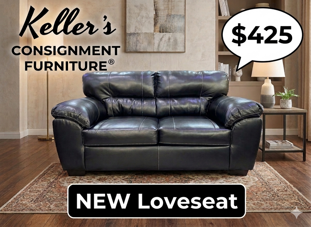 Austin Black NEW Loveseat 67x38x41 (5602-AUSB)