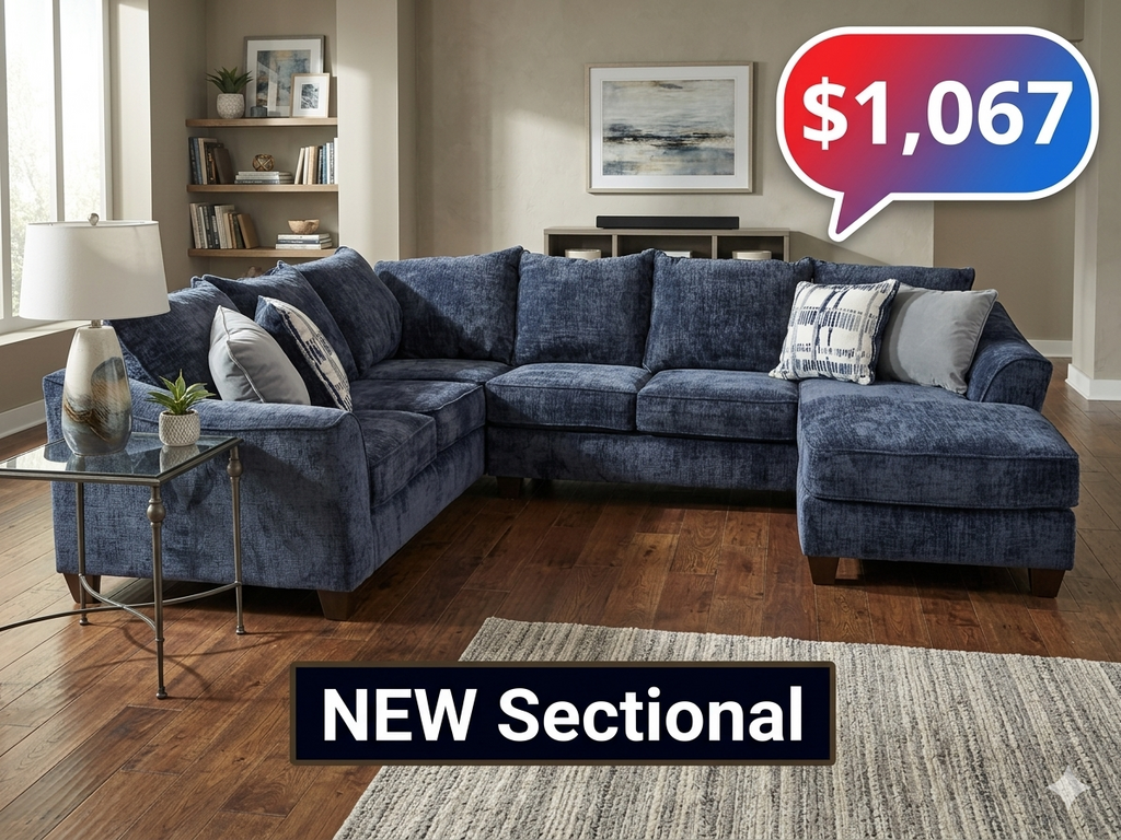 Captivate Lapis NEW 2pc Sectional w/Chaise (7751-52)