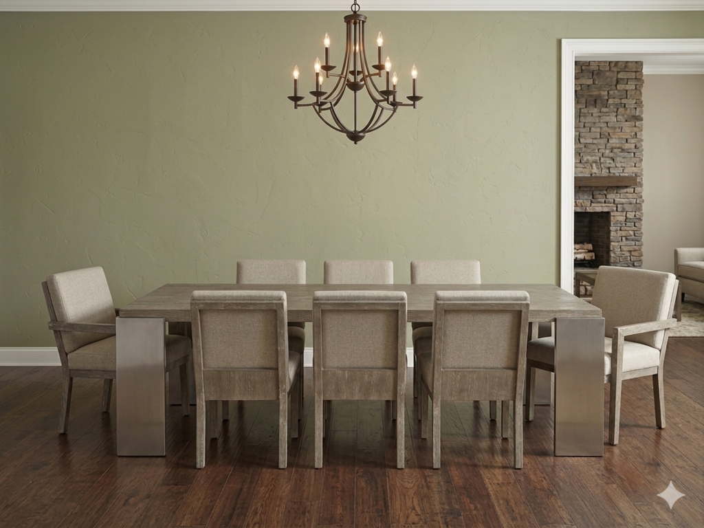 85789 - Bernhardt Foundations 9pc Dining Set 43x102x30