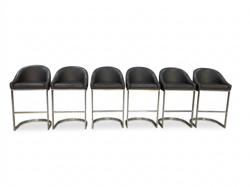 85815 (8540-1) Set of 6 Dark Gray Counter Height Bar Chairs