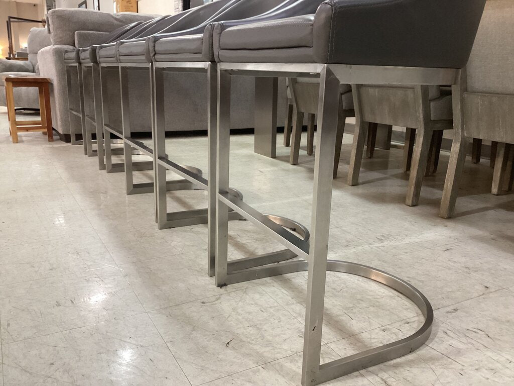 85815 (8540-1) Set of 6 Dark Gray Counter Height Bar Chairs