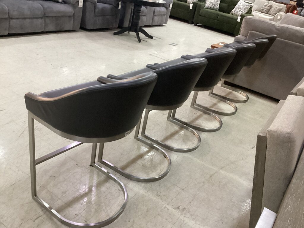 85815 (8540-1) Set of 6 Dark Gray Counter Height Bar Chairs