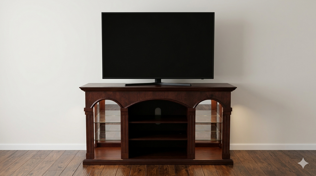 85795 - Lighted Curio TV Stand 48x18x30