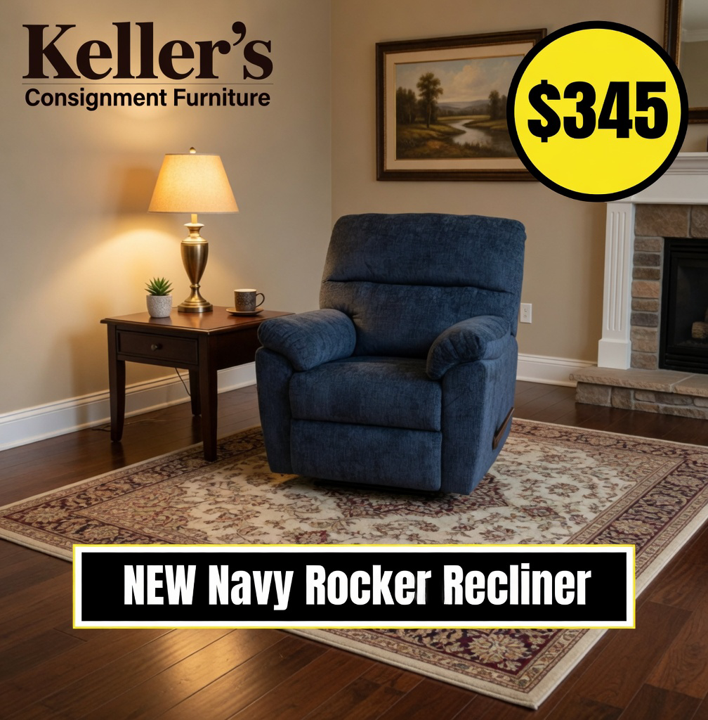 Wow Navy NEW Rocker Recliner 37x34x41