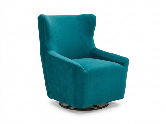 85828 - Teal Swivel Accent Chair 28x28x37