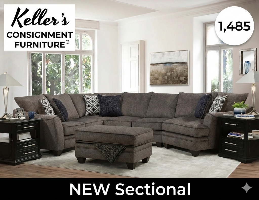 Brittany Java Sectional w/Cuddler 123x98x42 (4810/4815/4822-1331)