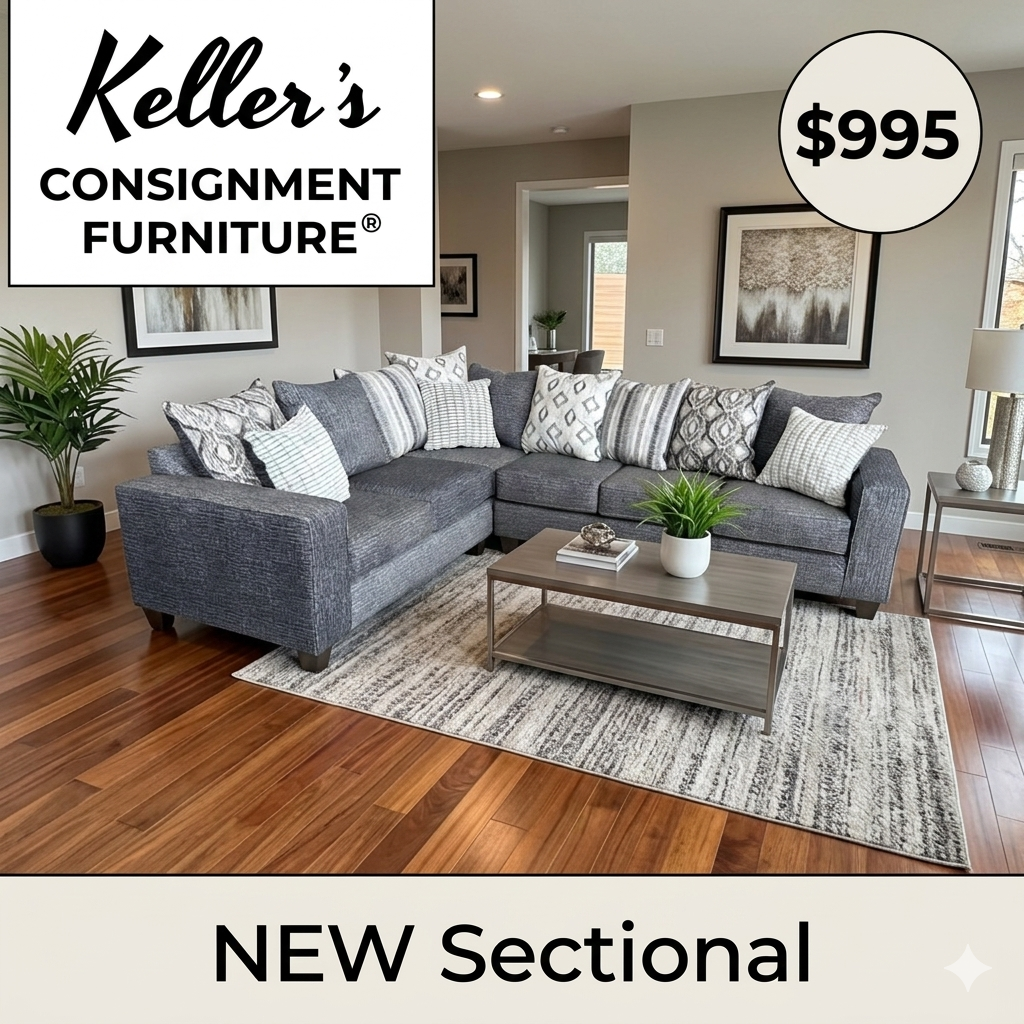 Stonewash Charcoal NEW 2pc Sectional 115x91x38 (5851/5852-STOC)