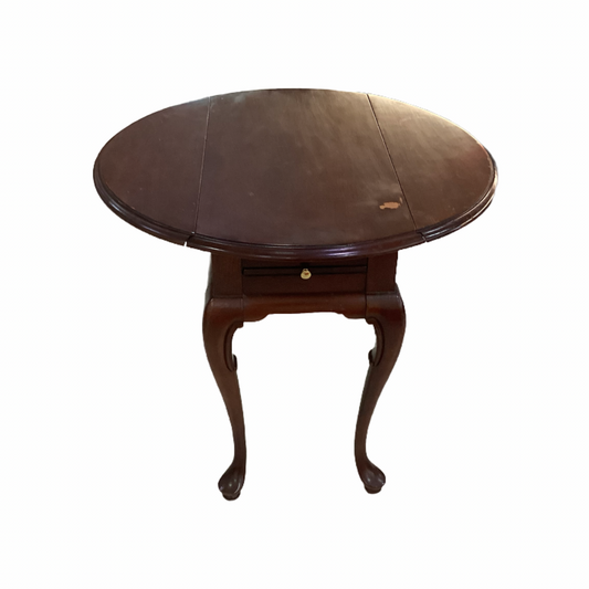 85836 Gordon's Queen Anne Style Drop Leaf Side Table 28x14-28x23