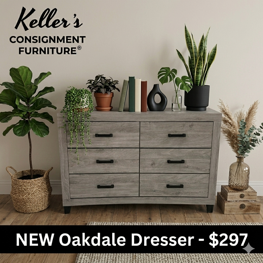 Oakdale NEW Dresser 58x16x38 (124094)