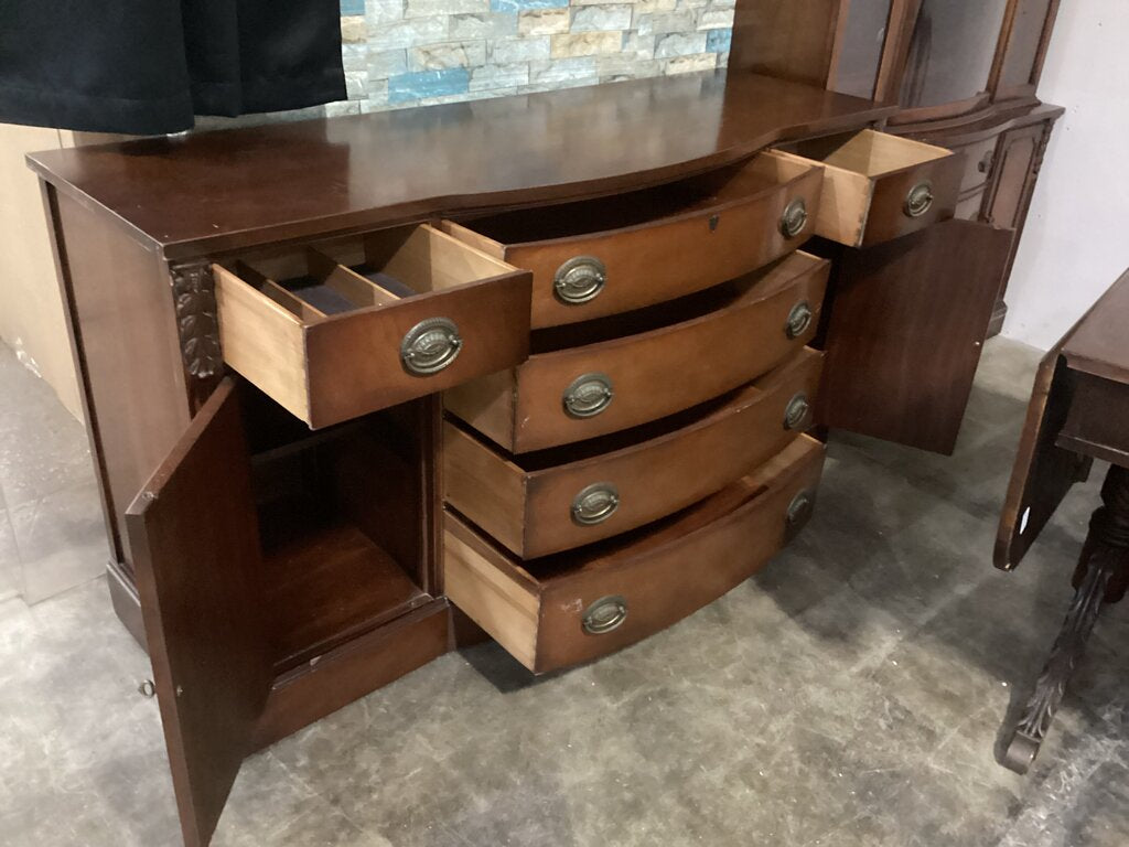 85829 Vintage Mahogany Buffet 62x21x34