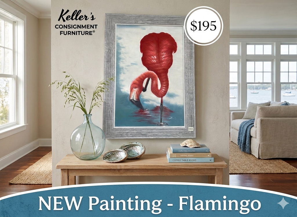85476 (8535-7) Flamingo Framed Painting 32x44