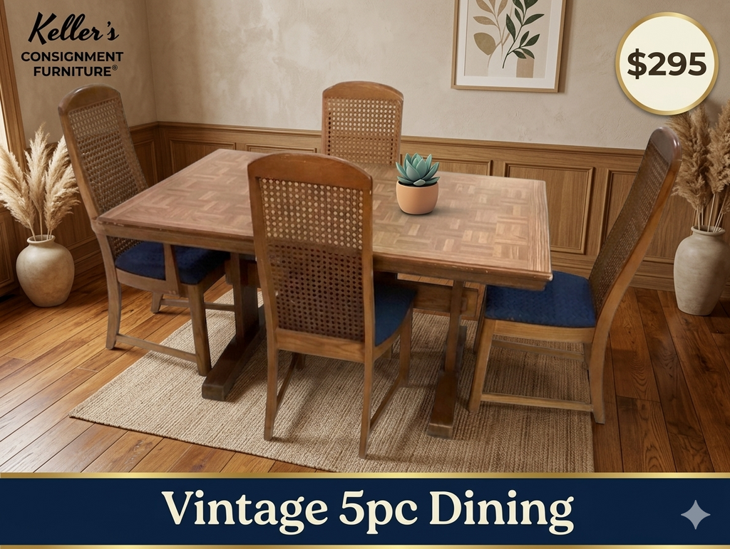 85717 - Vintage 5pc Dining Set 38x58x30
