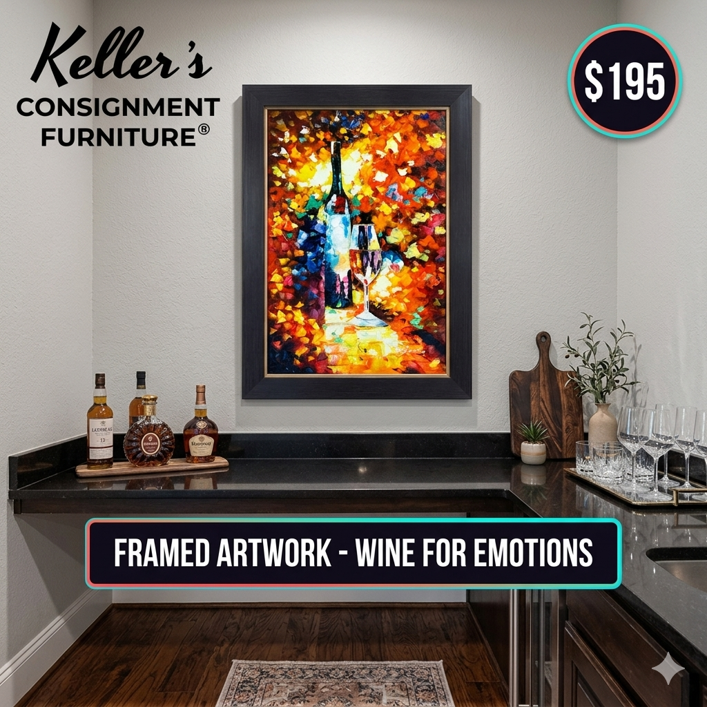 85478 (8535-9) Wine For Emotions Framed Painting 32x44