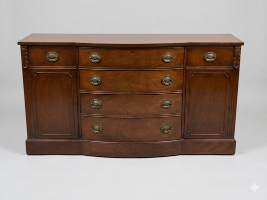 85829 Vintage Mahogany Buffet 62x21x34