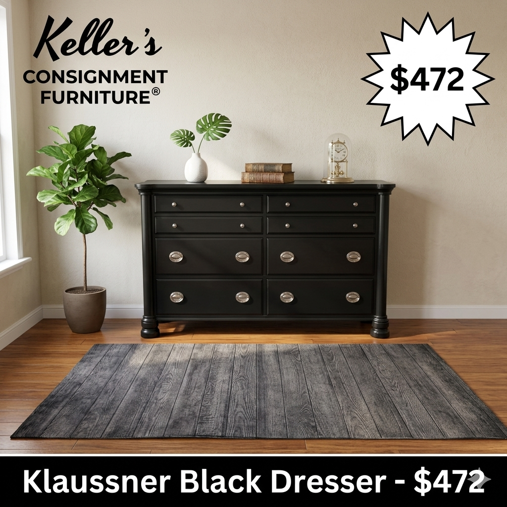 85562 - Klaussner Black Dresser 64x19x42