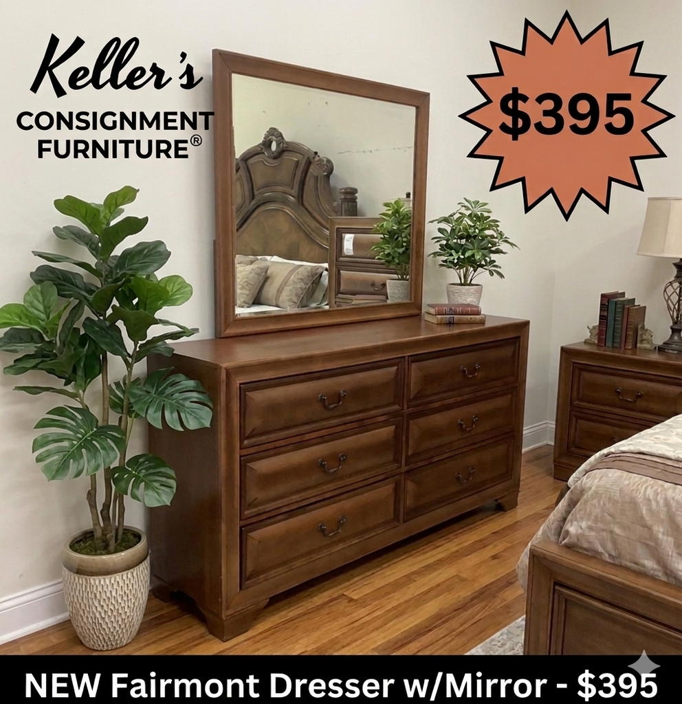 Fairmont NEW Dresser w/Mirror 67x17x35-74 (133394-95)