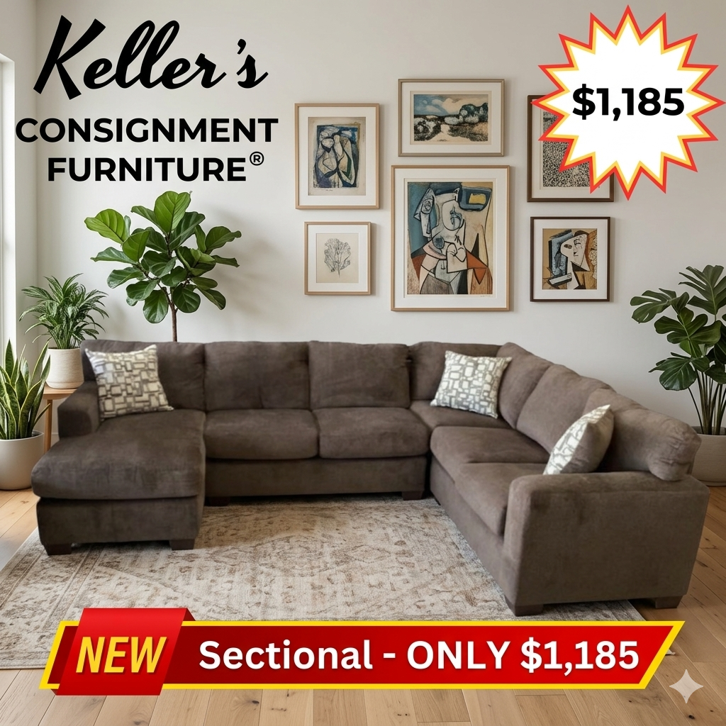 Greenland Brown NEW 2pc Sectional LSFC 135x100/64x39 (620/40)
