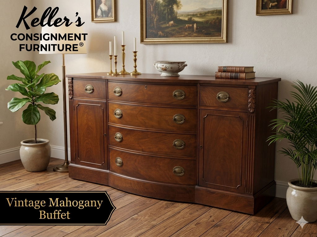 85829 - Vintage Mahogany Buffet 62x21x34