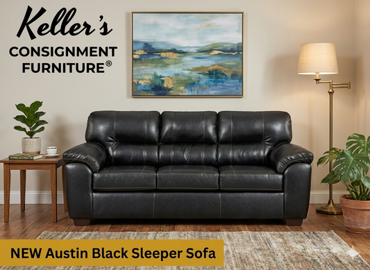 Austin Black NEW Sleeper Sofa 90x38x41 (5604-AUSB)