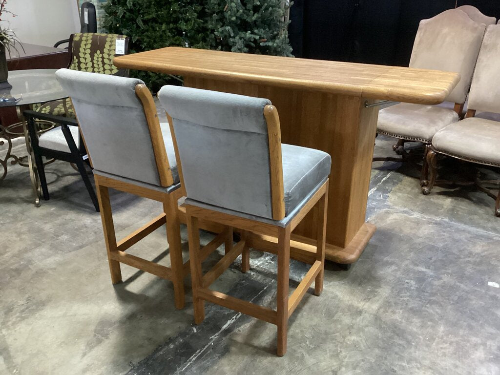 85870 - Home Bar w/Swivel Bar Chairs 46-72x22x41