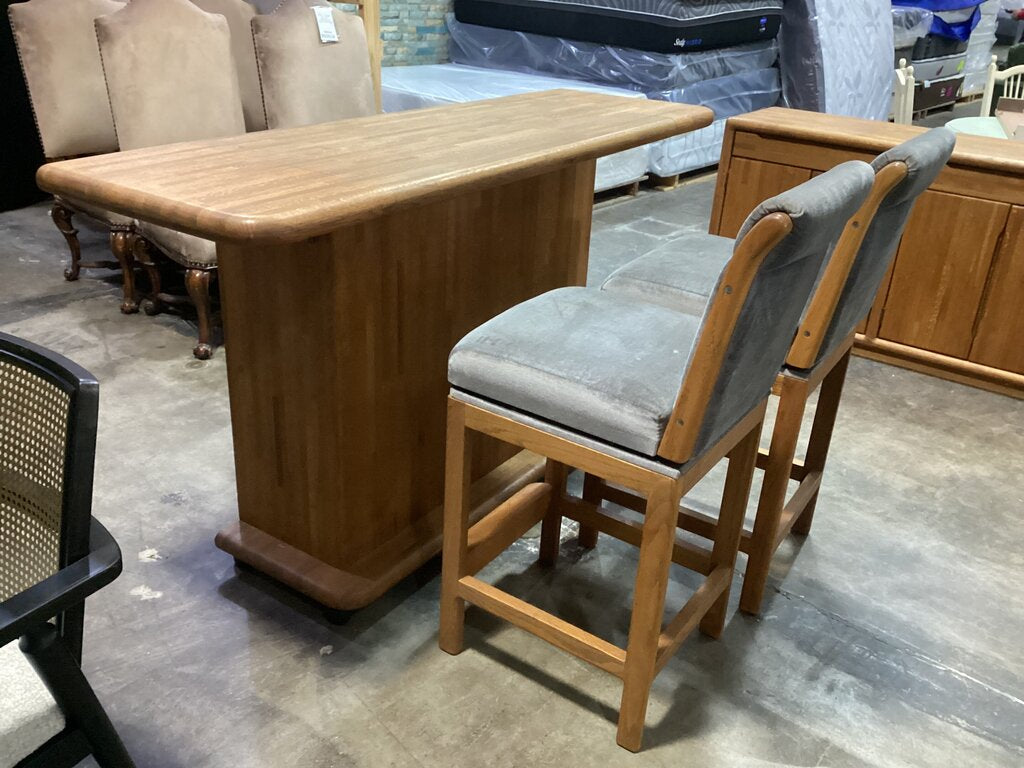 85870 Home Bar w/Swivel Bar Chairs 46-72x22x41