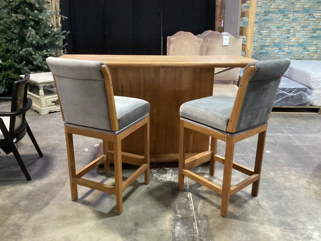 85870 Home Bar w/Swivel Bar Chairs 46-72x22x41