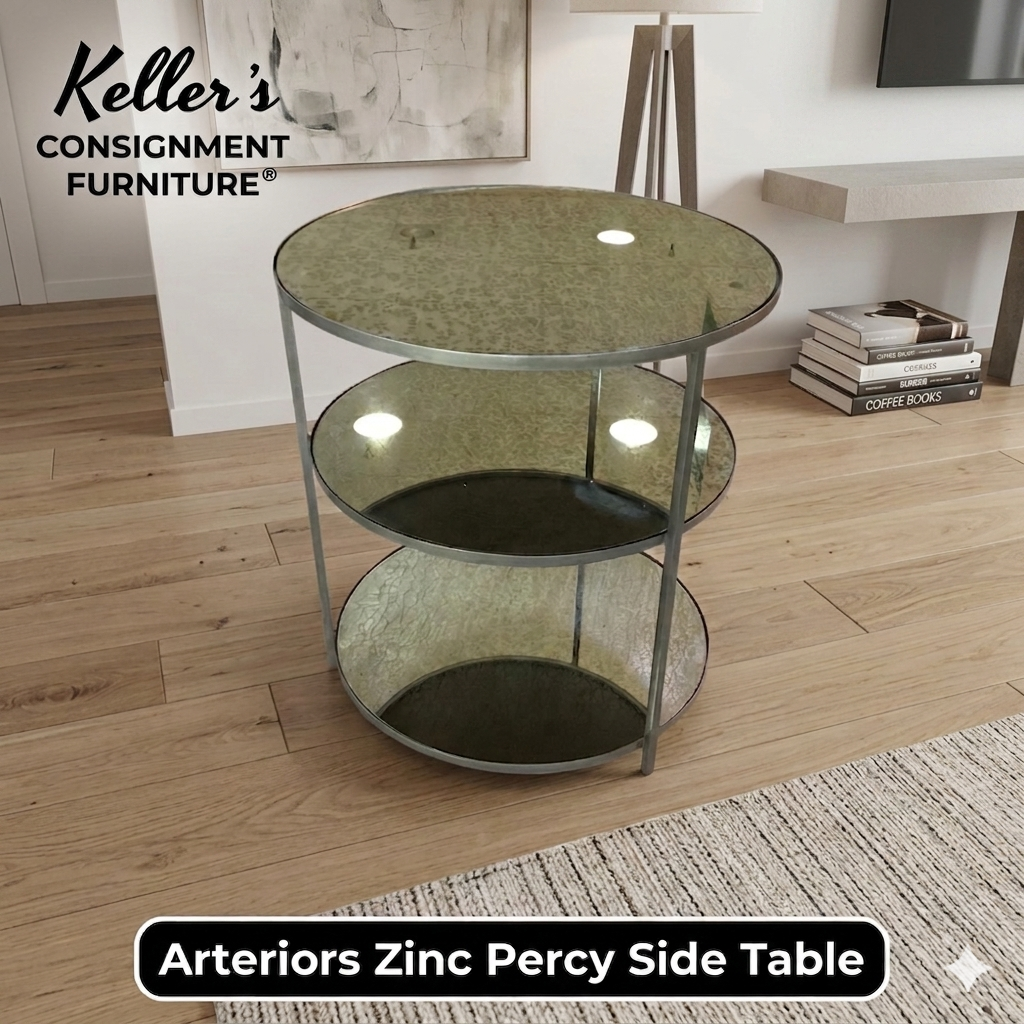 83712 - Arteriors Zinc Percy Side Table 28x28x30