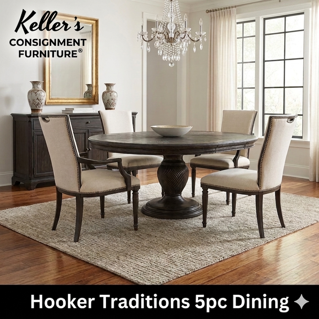 80809 - Hooker 5pc Traditions Dining Table 54x54-74x30