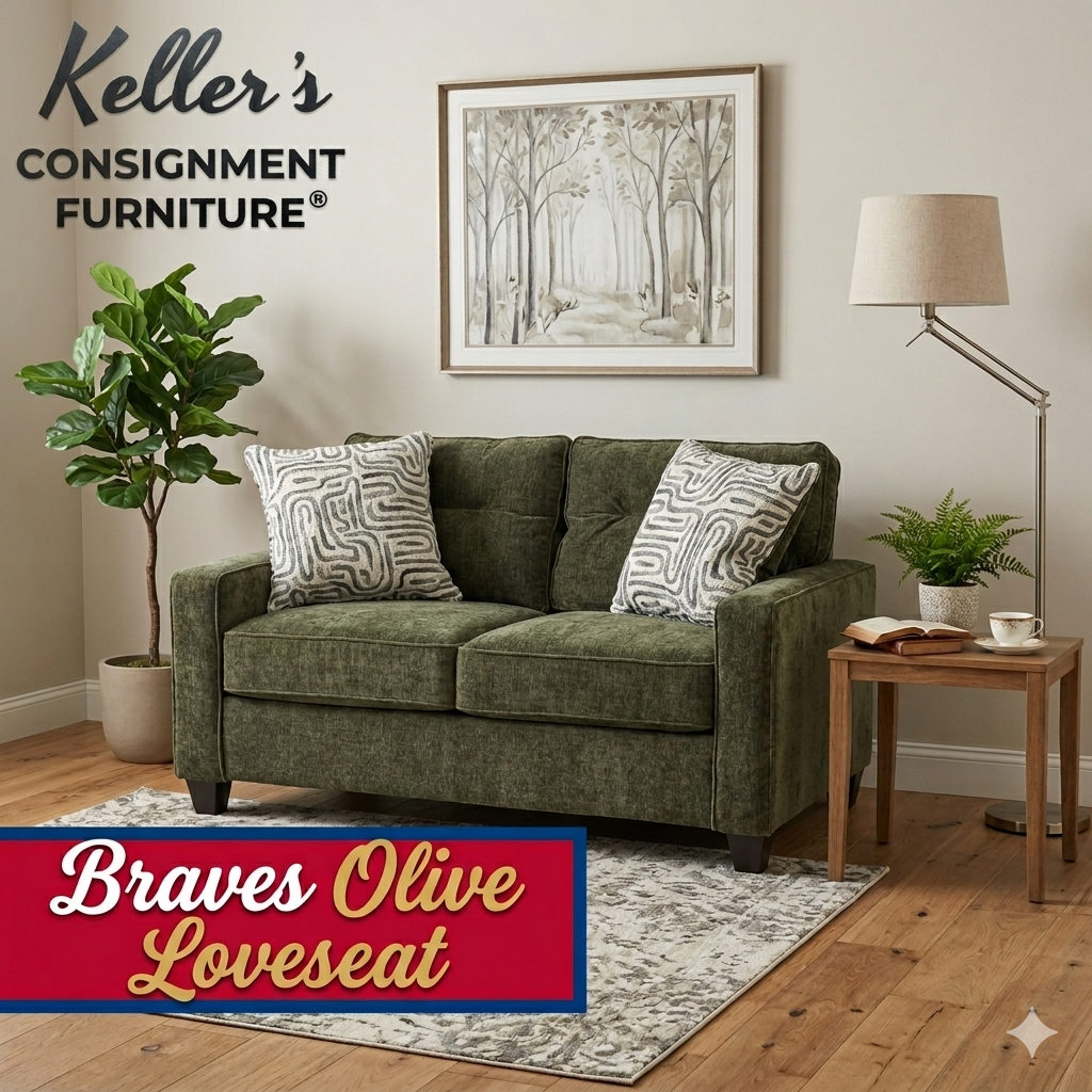 Braves Olive NEW Loveseat 59x37x36 (71002-5865)