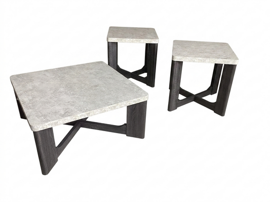 85915 - Ashley Sharstorm 3 Pack Tables 36x36x17, 24x24x24